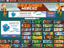 Tablet Screenshot of kidsgamesheroes.com